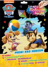 Dostępne od ręki Psi Patrol. Zdrapuj, koloruj, naklejaj. Pieski nad morzem