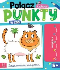 Połącz punkty i zobacz! W zoo. Przygotowanie do nauki pisania. Ścieralny pisak Zniżka