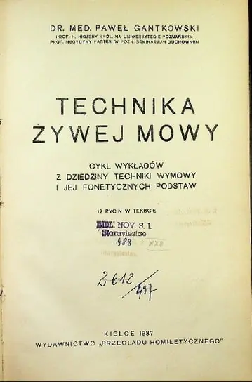 Technika żywej mowy 1937 r. Ostatnia szansa