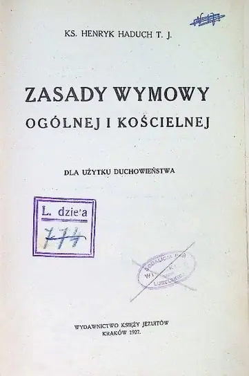 Zasady wymowy 1927 r. Szybka wysyłka