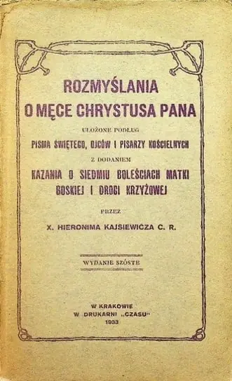 Zamów teraz Rozmyślania o Męce Chrystusa Pana 1933 r.