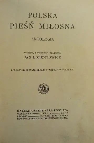 Polska Pieśń Miłosna 1912 r. Bezpieczna płatność