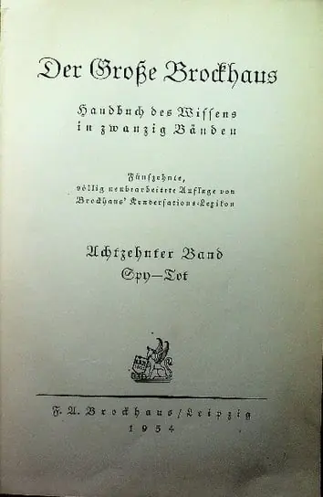 Kup online Der Grosse Brockhaus Band 18 1934 r.