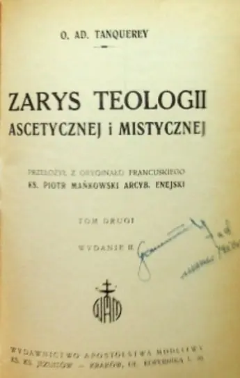 Bezpieczna płatność Zarys teologji ascetycznej i mistycznej , Tom II, 1928 r.