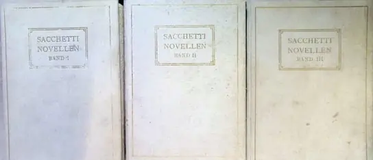 Die Novellen des Franco Sacchetti Bürgers von Florenz Band 1 do 3 1907 r. Promocja