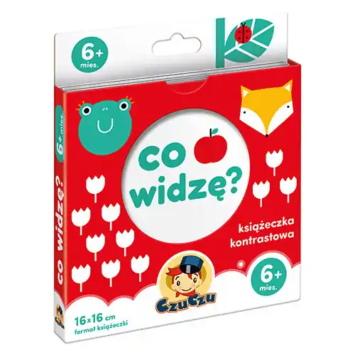 Tylko do końca tygodnia CzuCzu. Co widzę? Książeczka kontrastowa 6 mies.+