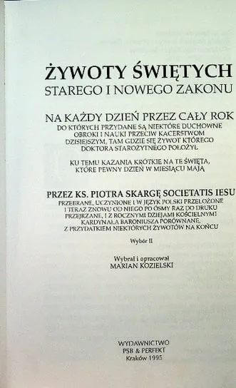 Żywoty Świętych Tom II Super okazja