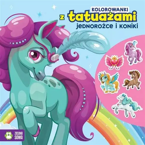 Ograniczona ilość KOLOROWANKI Z TATUAŻAMI. JEDNOROŻCE I KONIKI