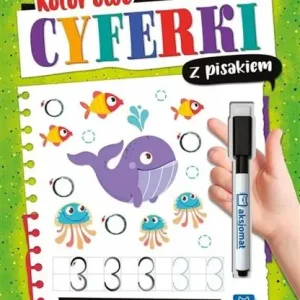 KOLOROWE CYFERKI Z PISAKIEM. PISZĘ I ZMAZUJĘ OD 5 Tylko dziś
