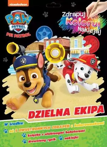Kup online PSI PATROL. ZDRAPUJ, KOLORUJ, NAKLEJAJ. DZIELNA