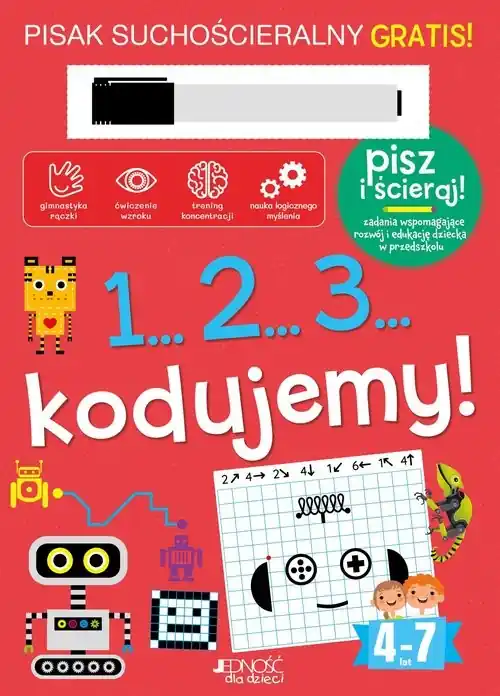 Do wyczerpania zapasów 1...2...3... kodujemy! Książka z pisakiem suchościeralnym