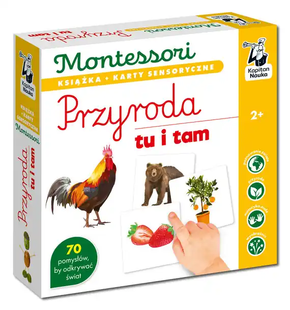 Przyroda tu i tam. Kapitan Nauka. Montessori. Karty sensoryczne Szybka dostawa