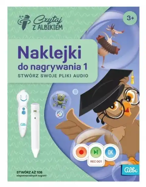 Czytaj z Albikiem. Naklejki do nagrywania. Stwórz swoje pliki audio (30720) Wiek: 3+ Okazja
