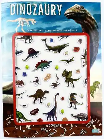 Super okazja Książeczka z wypukłymi naklejkami. Dinozaury - praca zbiorowa