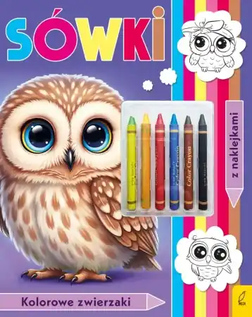 Darmowa dostawa Sówki. Kolorowanka z kredkami - opracowanie zbiorowe
