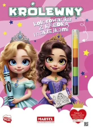 Kolorowanka Królewny z kredką i naklejkami - Katarzyna Salamon Oferta