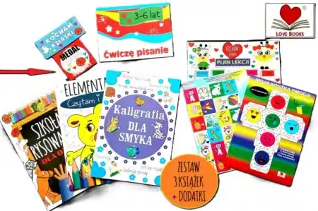 Ćwiczę pisanie 3-6 lat. Zestaw 3 książek z dodatka - Agnieszka Wileńska Wyprzedaż