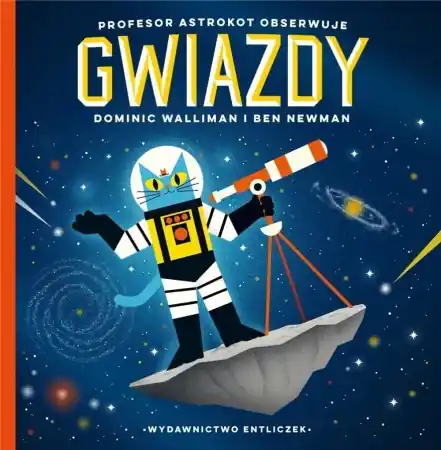 Oferta limitowana Profesor Astrokot obserwuje gwiazdy - Dominic Walliman