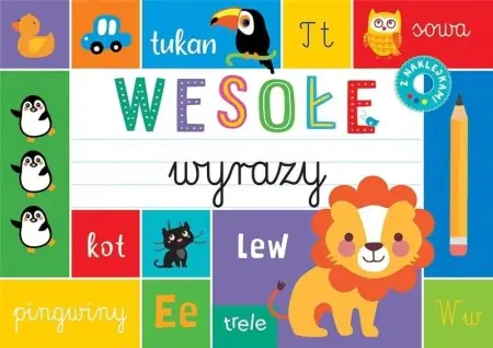 Wesołe wyrazy. Blok z tekturą - opracowanie zbiorowe Niska cena